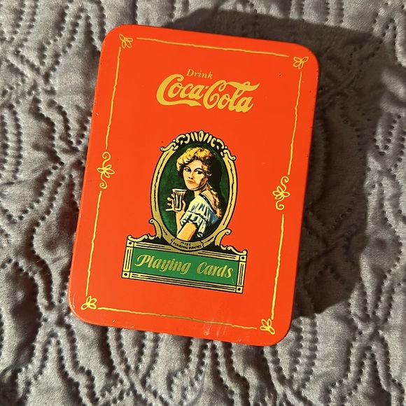 Coca-Cola Playing Cards in Tin 1980’s - Picture 2 of 7